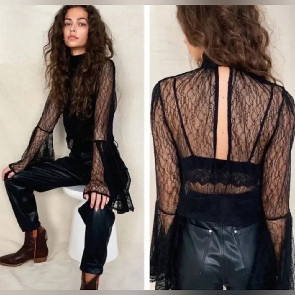 Free People Rule Breaker top black